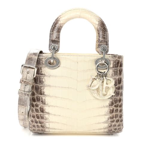 lady dior crocodile bag white|lady dior bag.